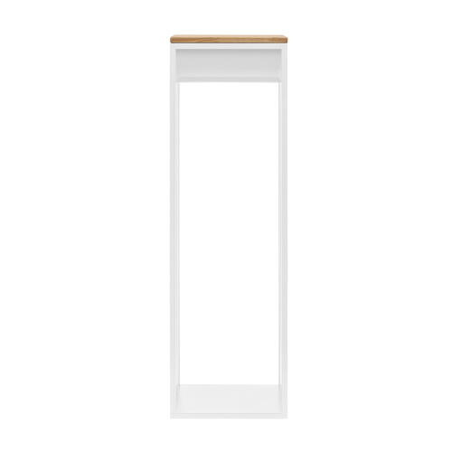 Дровница SOHO MAX с полкой, белая, столешница дерево, 40*30*136 фото 7