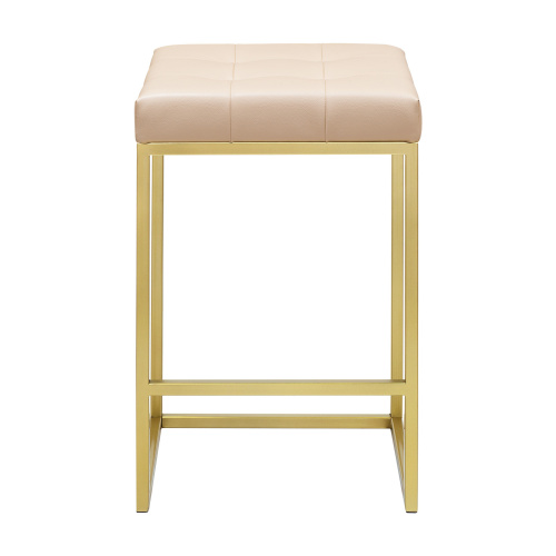 Стул полубарный SOHO, золотой, экокожа Light Beige фото 5