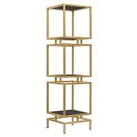 Стеллаж CUBIC-3, золотой, керамика Antracite, 40*40*150,5