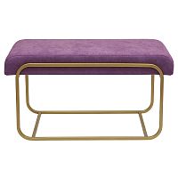 Банкетка SIENA MINI, золотой каркас, обивка микрошенилл, 810х420х440
