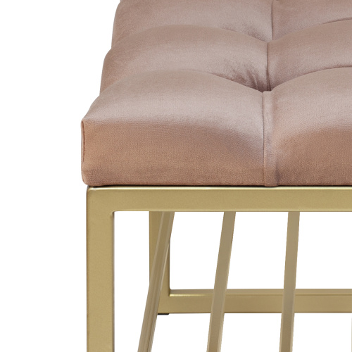 Банкетка RUBY MINI, золотая, Mocco, каретная стяжка, 85*40*45 фото 12