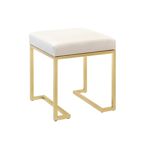 Пуф OMEGA, золотой, Слоновая кость, 40*40*47