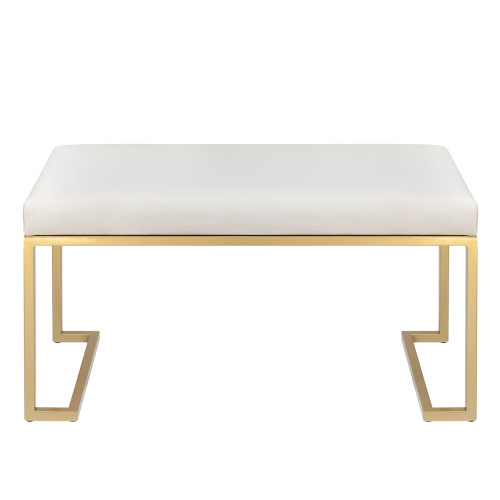 Банкетка OMEGA MINI, золотая, Слоновая кость, 85*40*45 фото 8