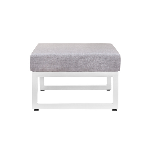 Пуф уличный SANTORINI, алюминий белый, светло-серая рогожка фото 5