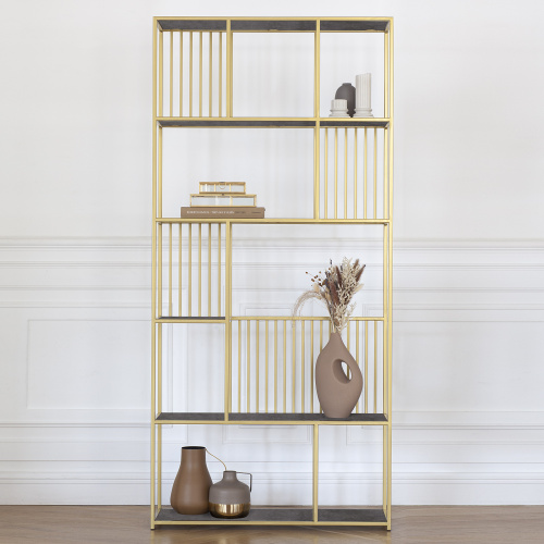 Стеллаж SOHO, золотой, керамика антрацит фото 2