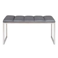 Банкетка ALBA MINI, н/ж сталь, Mouse Grey, Bulon, 85*40*43,5