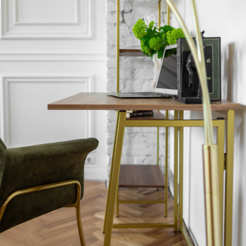 Cтол складной SKANDI, золотой/дуб канзас фото 3