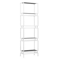 Стеллаж BRICK, белый, тонированное стекло