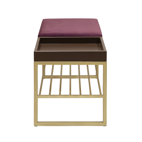 Банкетка RUBY BOX, золотая, Marsala, BrownBox, 85*40*45 фото 3