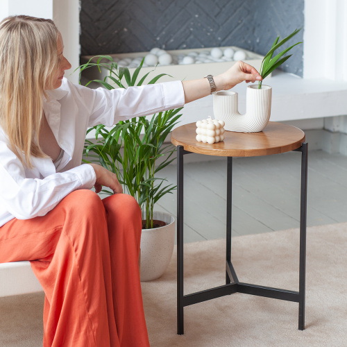 Столик кофейный ODRI, черный/дуб фото 2