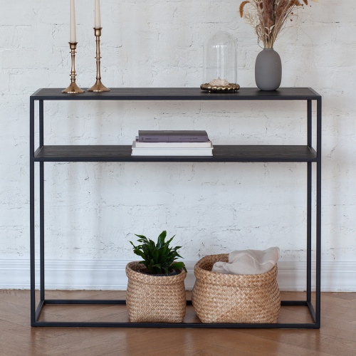 Консоль SKANDI, черная, ЛДСП черный, 100*35*81 фото 2