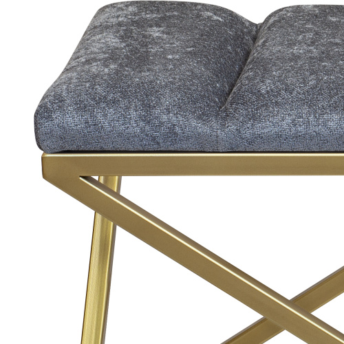 Банкетка ZUMA, золотая, Steel Grey, Bulon, 110*40*43,5 фото 5