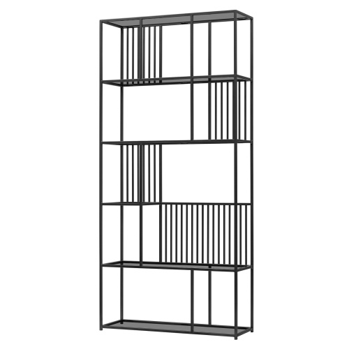 Стеллаж SOHO, черный, стекло, 90*30*192