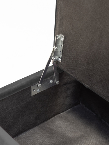 Банкетка CUBE, с ящиком для хранения, черная, Mouse Grey, Bulon, 110*40*43,5 фото 5