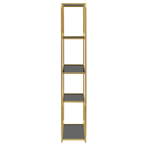 Стеллаж SIENA, золотой, тонированное стекло, 80*30*173 фото 3