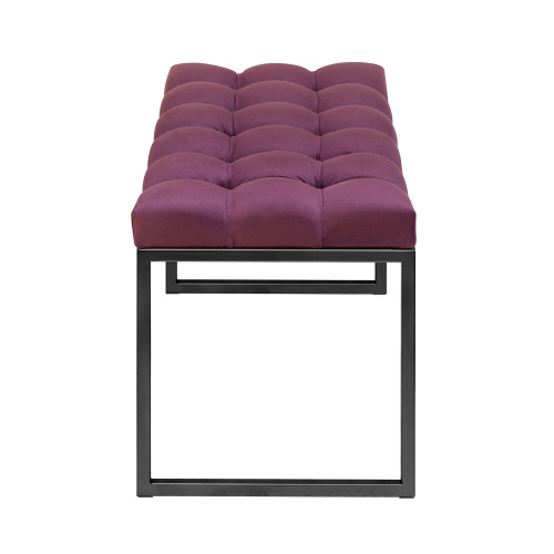 Банкетка ALBA MINI, черная, Marsala, каретная стяжка, 85*40*45 фото 3