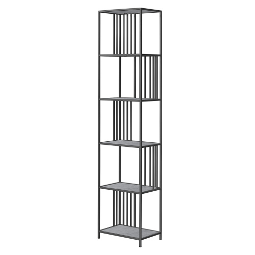 Стеллаж SOHO MINI, черный, ЛДСП Бетон светлый, 45*30*195 фото 10