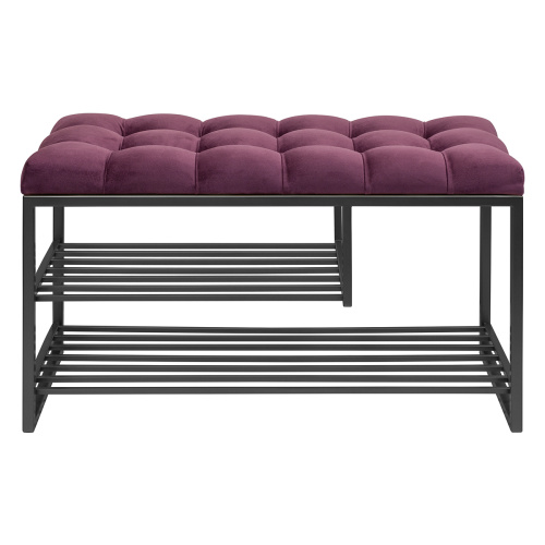 Обувница GARDA PLUS, черная, Marsala, каретная стяжка, 85*40*52 фото 4