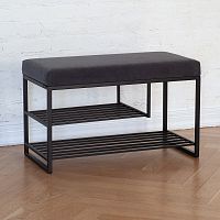 Обувница GARDA PLUS, черная, Mouse Grey, 85*40*52