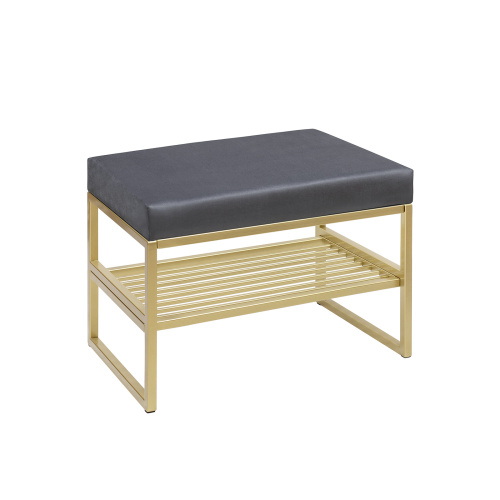 Банкетка RIMINI SMART, золотой, Mouse Grey, 60*40*45 фото 2