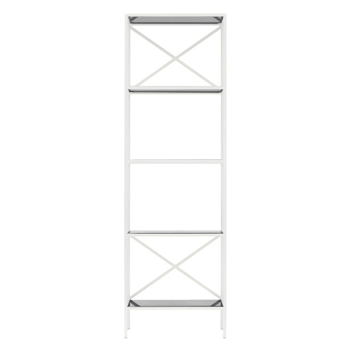 Стеллаж KARIN, белый, стекло фото 2