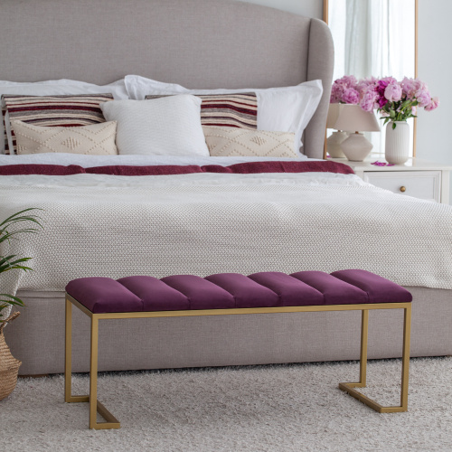 Банкетка OMEGA, золотая, Marsala, Bulon, 110*40*43,5 фото 2