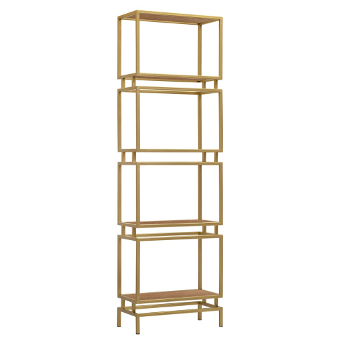 Стеллаж BRICK, золотой, ЛДСП Робиния