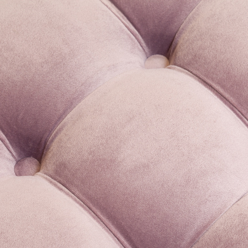 Банкетка ZUMA, черная, Dusty Pink, каретная стяжка, 110*40*45 фото 7