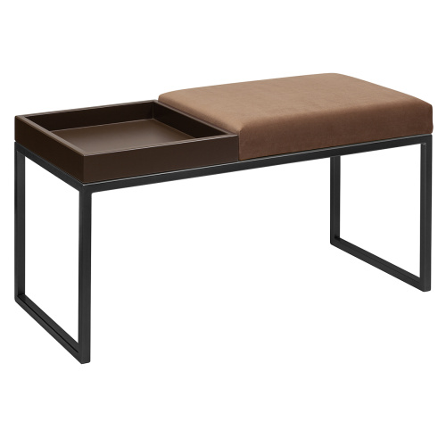 Банкетка ALBA BOX, черная, Mocco, BrownBox, 85*40*45 фото 2