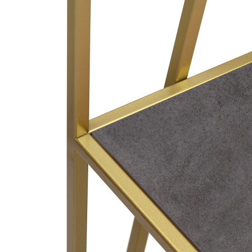 Стеллаж OSLO MINI, золотой, керамика Antracite, 80*33*171 фото 12