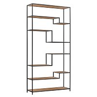 Стеллаж JAQLENE, черный, ЛДСП Робиния