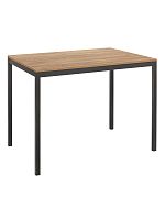 Стол обеденный SMART 900, черный, ЛДСП Дуб Канзас, 90*65*75
