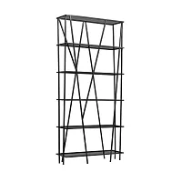 Стеллаж EVA, черный, тонированное стекло