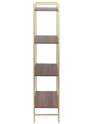 Стеллаж ALTO, золотой, ЛДСП Орех, 55*30*145 фото 11