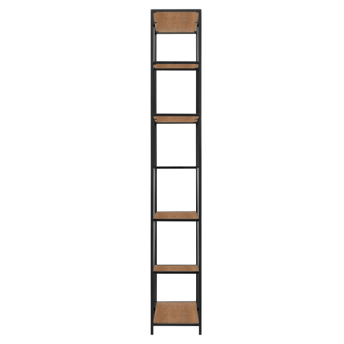 Стеллаж MALTA MINI, черный, ЛДСП Робиния, 80*30*175 фото 8