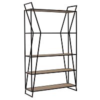 Стеллаж OSLO, черный, ЛДСП Дуб Каселла