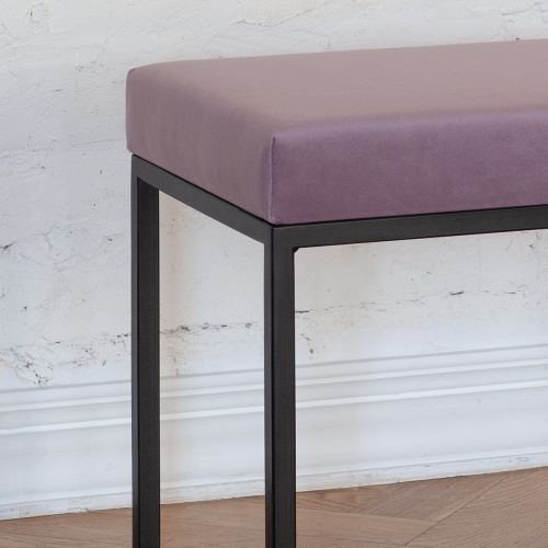 Банкетка ALBA SMART, черная, Dusty Pink, 65*35*45 фото 3