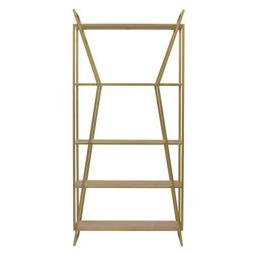 Стеллаж OSLO MINI, золотой, ЛДСП Дуб Каселла фото 9