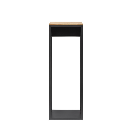 Дровница SOHO с полкой, черная, столешница дерево, 40*30*120 фото 9