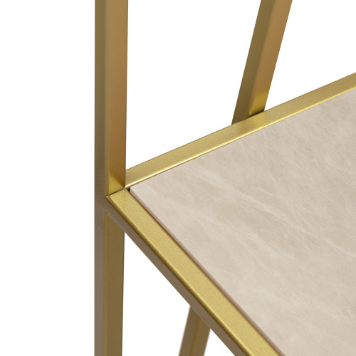 Стеллаж OSLO, золотой, керамика Ivory, 100*33*171 фото 9