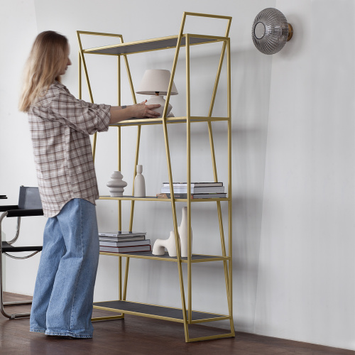 Стеллаж OSLO, золотой, керамика Antracite фото 3