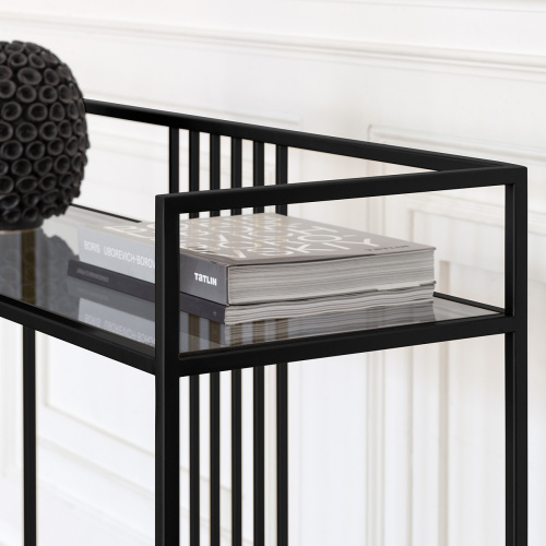 Консоль SOHO, черная, тонированное стекло, 100*35*94 фото 3