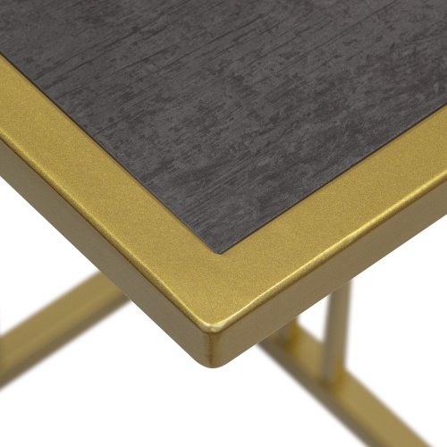 Cтолик кофейный приставной SOHO, золотой, столешница керамика Antracite, 36,5*43*67 фото 10