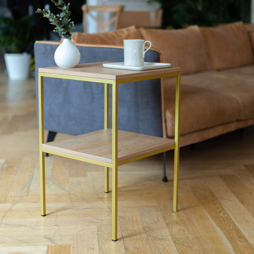 Cтолик журнальный NORMAN, золотой/ЛДСП фото 2