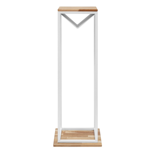 Дровница TORI с полкой, белая фото 2