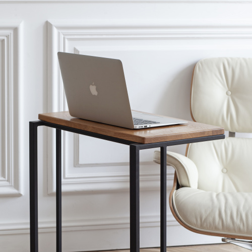 Столик кофейный приставной, черный, 55*36,5*67 фото 2