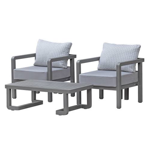 Набор садовой мебели AMALFI / 3 предмета: 2 кресла, стол / LAVA/Stone (S2B) фото 7