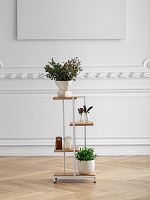 Стеллаж-подставка для цветов Loft 5, белый, 40*23*80