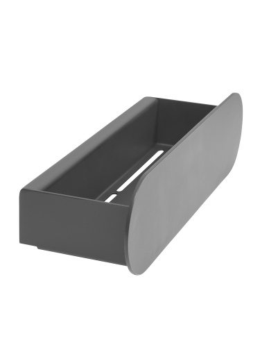 Полка для ванной комнаты OMEGA, 300 мм, нерж. сталь, черная фото 6