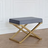 Пуф KARIN, золотой, Steel Gray